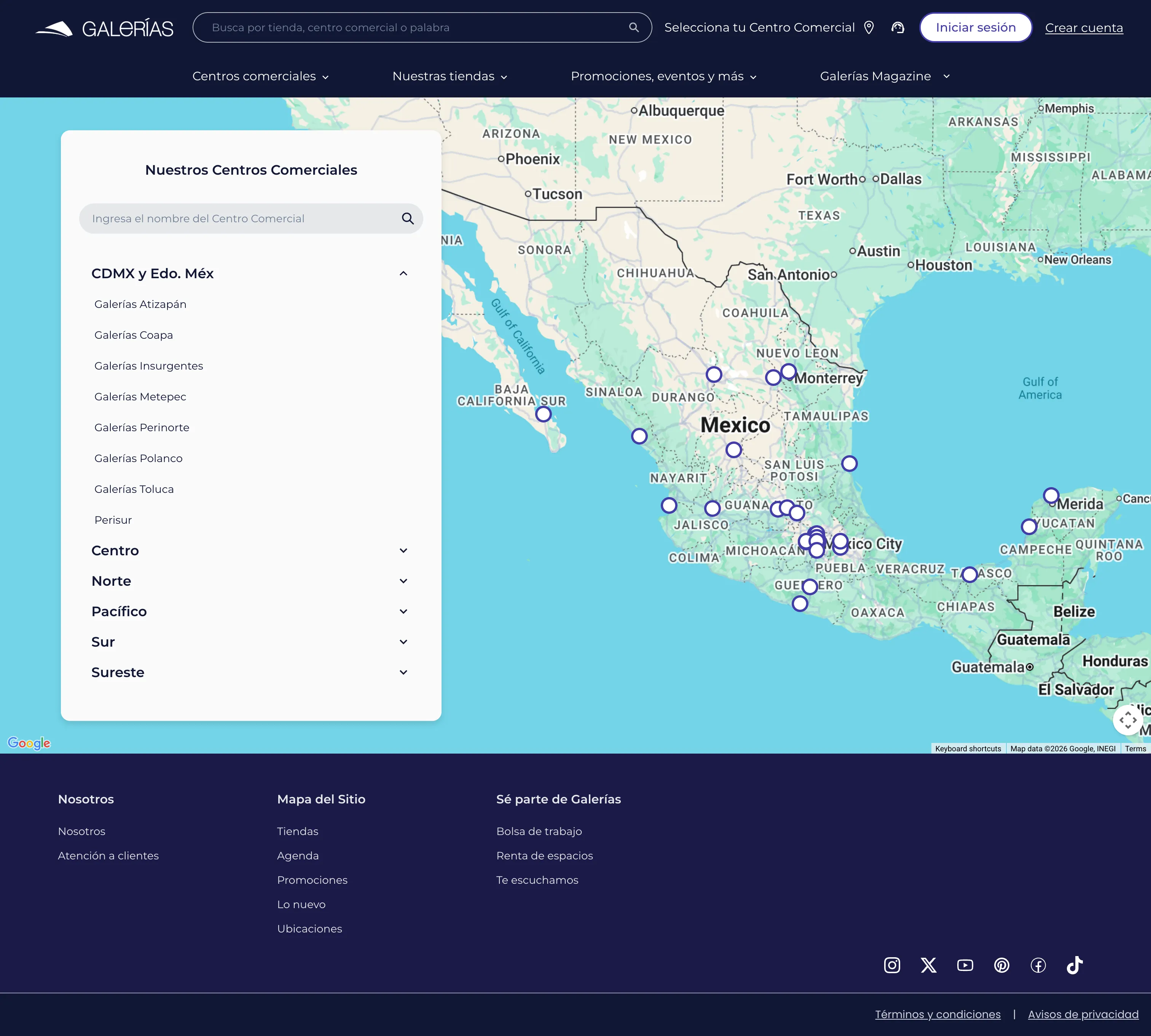 Web Platform — Galerías 2